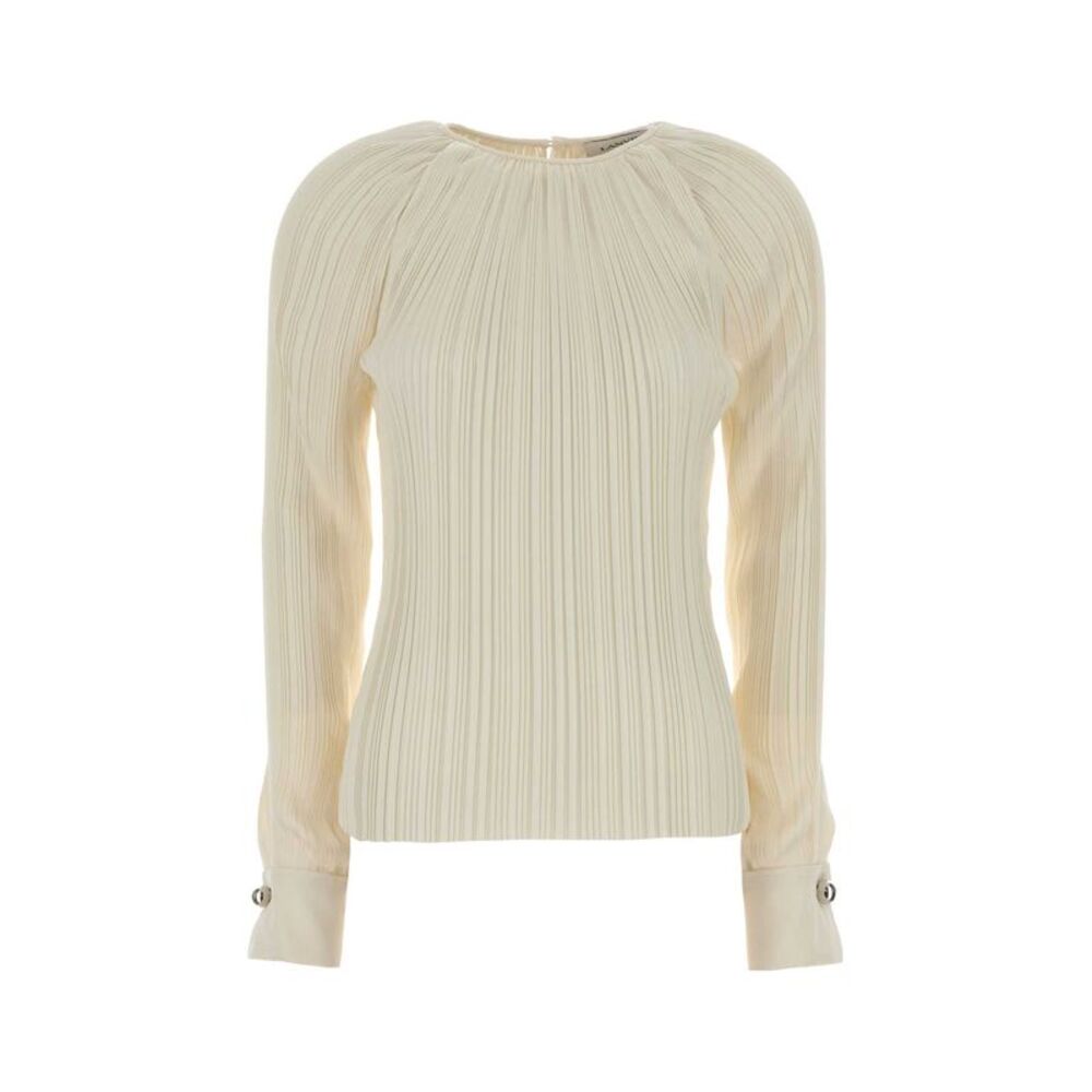 Lanvin Women Cream Satin Blouse